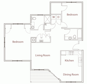 Two bedroom apartment at The Ridges